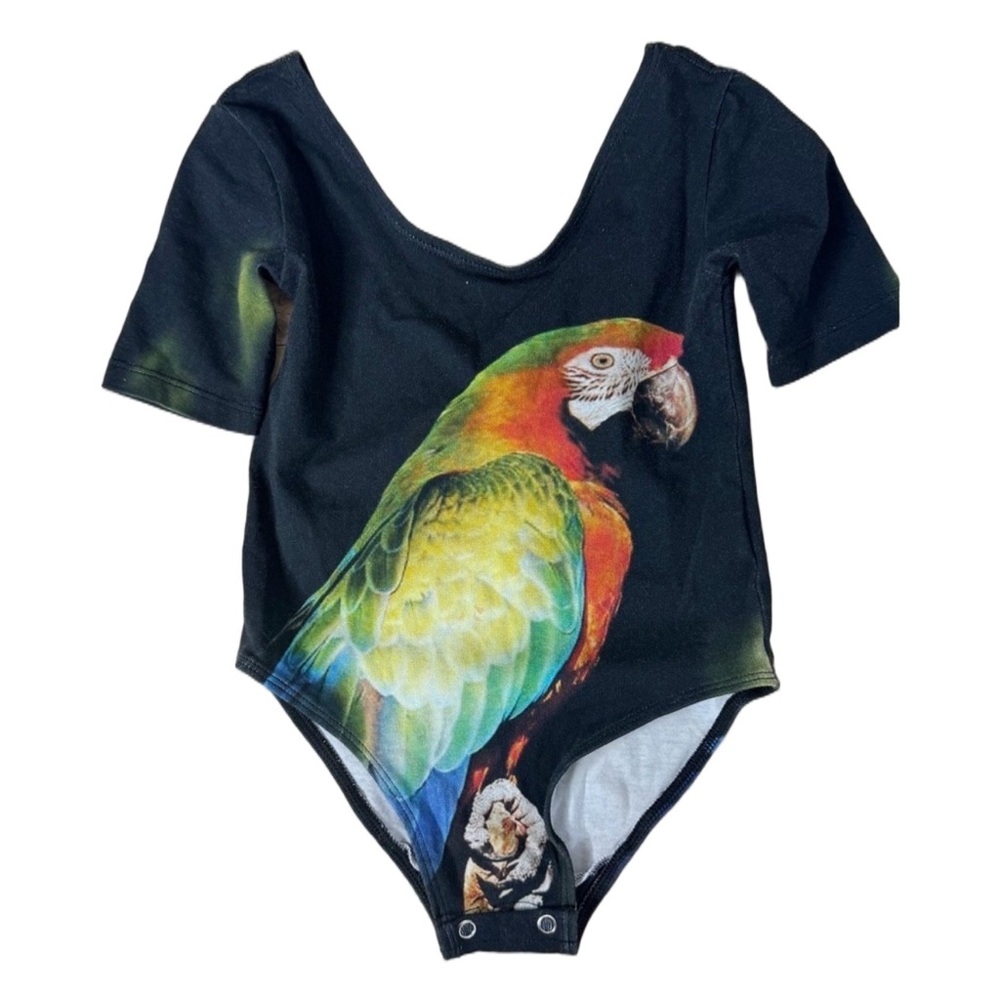 PopUpShop Parrot Leo. Good Used Condition. Size 4/5 HTF Tropical Leotard